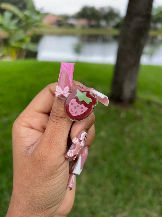 Strawberry Shoe Charm