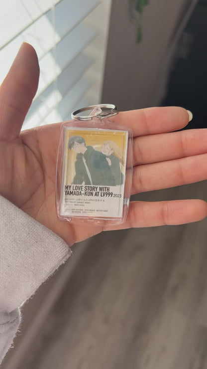 My Love Story With Yamada-Kun at Lv999 Lovers Anime Polaroid Inspired Keychain